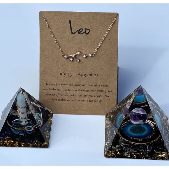 Gold Plated Zodiac Horoscope Crystal Necklace (All 12 signs available) - Picture 2 of 13